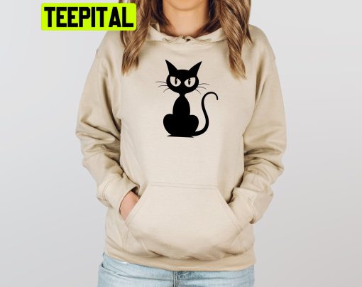 Black Cat Peeking Trending Unisex Hoodie
