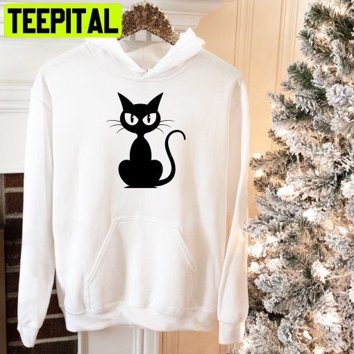 Black Cat Peeking Trending Unisex Hoodie