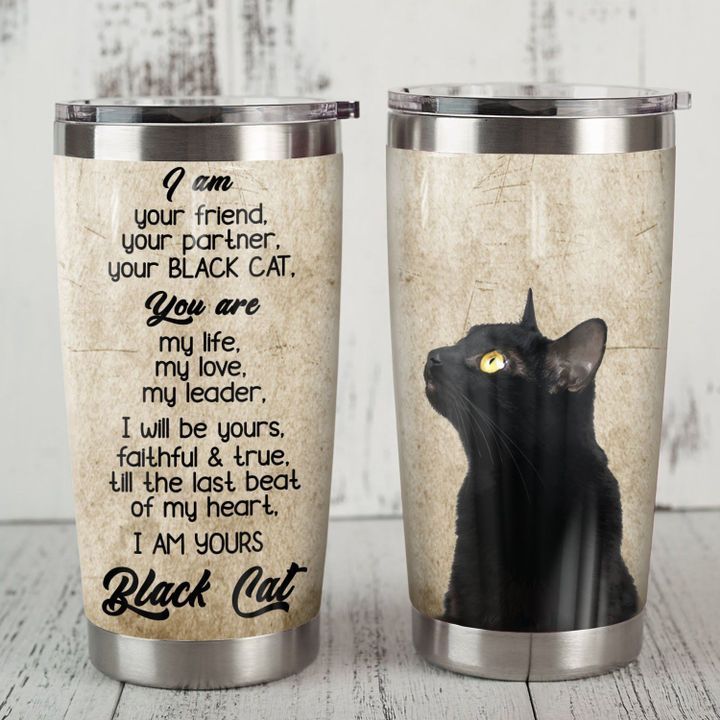 Black Cat You Are My Life My Love Stainless Steel Cup Black Cat You Are My Life My Love Stainless Steel Cup