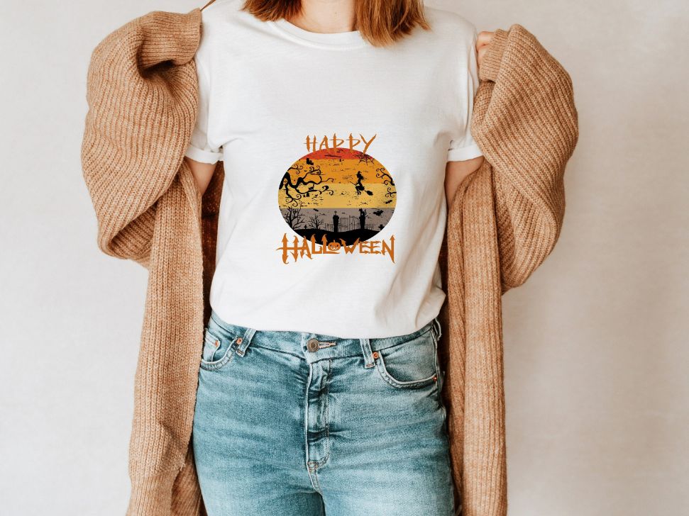 Black Happy Halloween T-Shirt Black Happy Halloween T-Shirt