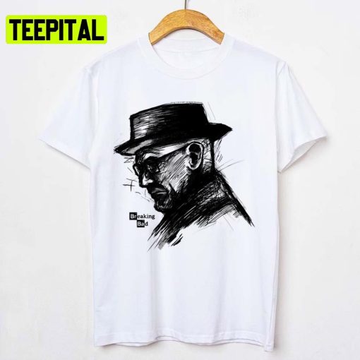 Black Heisenberg Walter White Sketch Breaking Bad Unisex T-Shirt