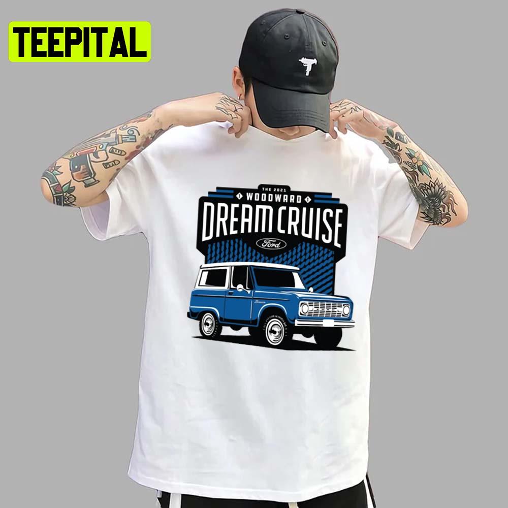 Blue Art Ford Car The Woodward Dream Cruise Unisex T-Shirt Blue Art Ford Car The Woodward Dream Cruise Unisex T-Shirt