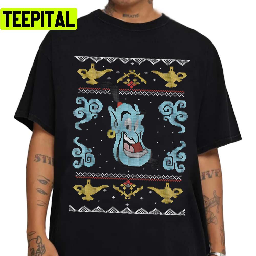 Blue Genie Christmas Mariner Aladdin Ugly Unisex Sweatshirt Blue Genie Christmas Mariner Aladdin Ugly Unisex Sweatshirt