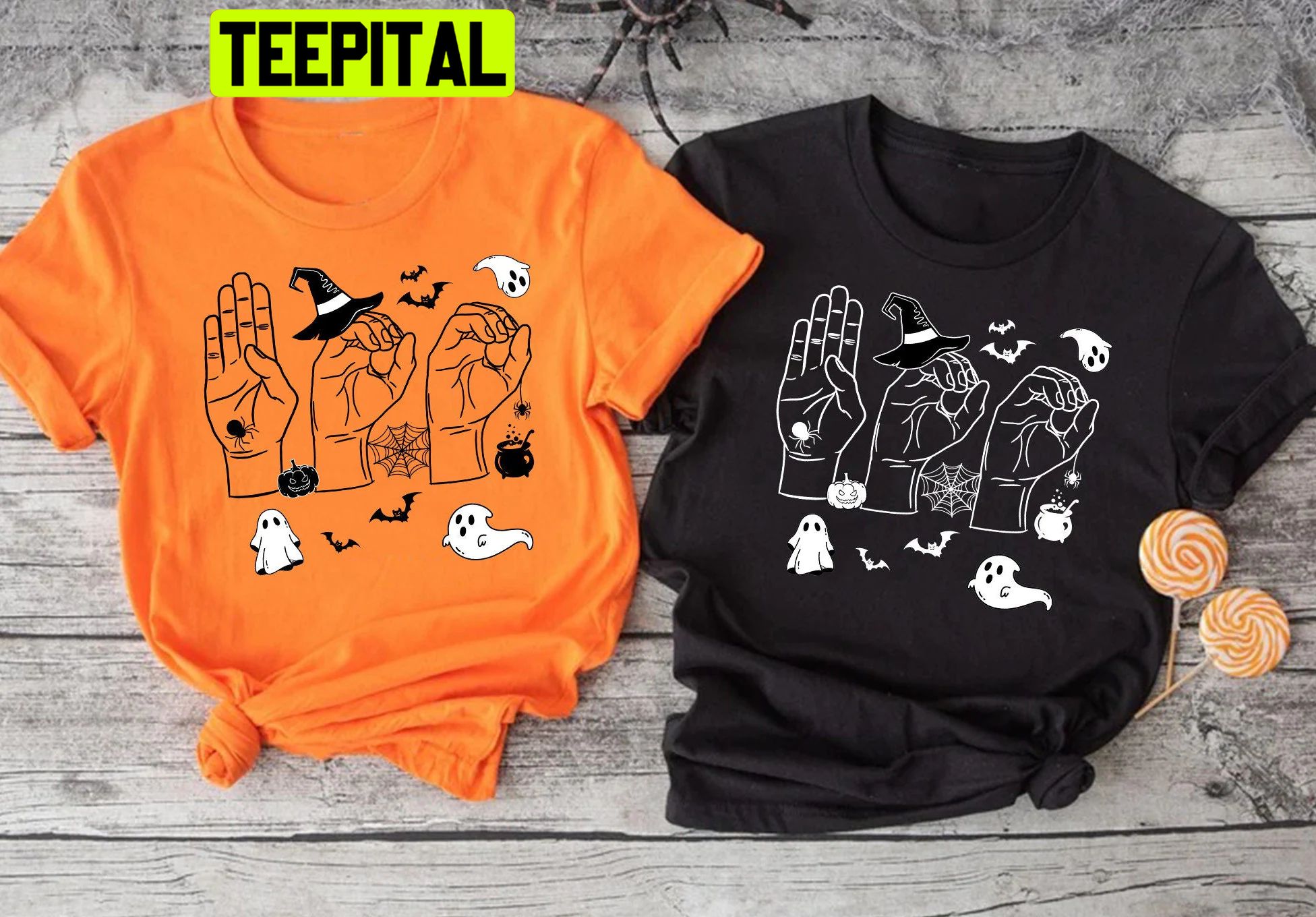 Boo Hand Sign Language Halloween Trending Unisex Shirt Boo Hand Sign Language Halloween Trending Unisex Shirt