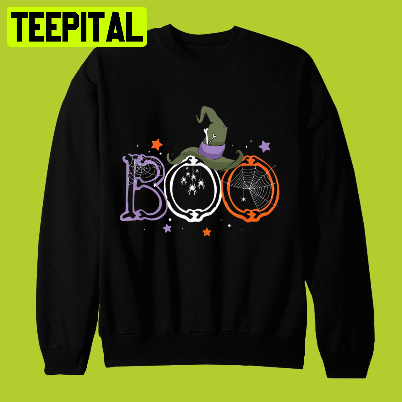 Boo With Spiders And Witch Hat Cool Halloween Shirt Boo With Spiders And Witch Hat Cool Halloween Shirt