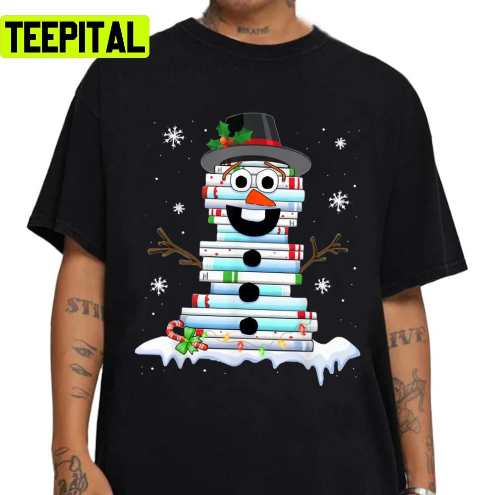 Book Stack Librarian Book Christmas Snowman Unisex Sweatshirt Book Stack Librarian Book Christmas Snowman Unisex Sweatshirt