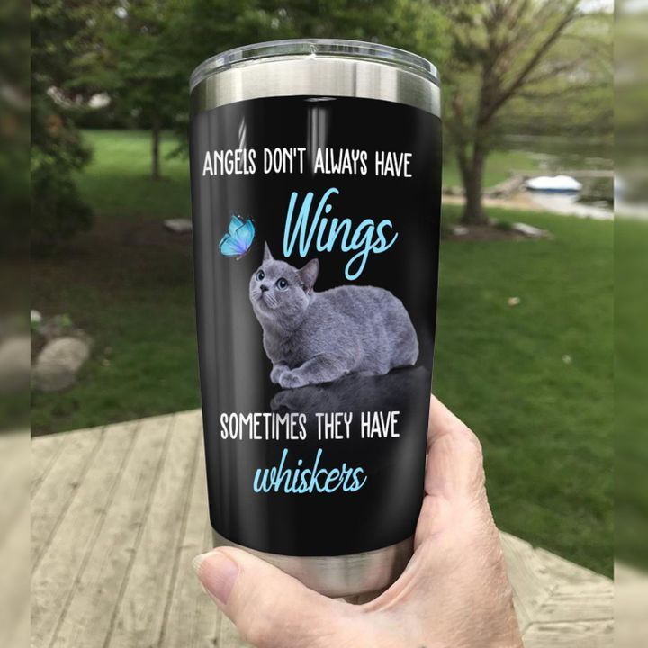 British Shorthair Cat Butterfly Stainless Steel Cup British Shorthair Cat Butterfly Stainless Steel Cup