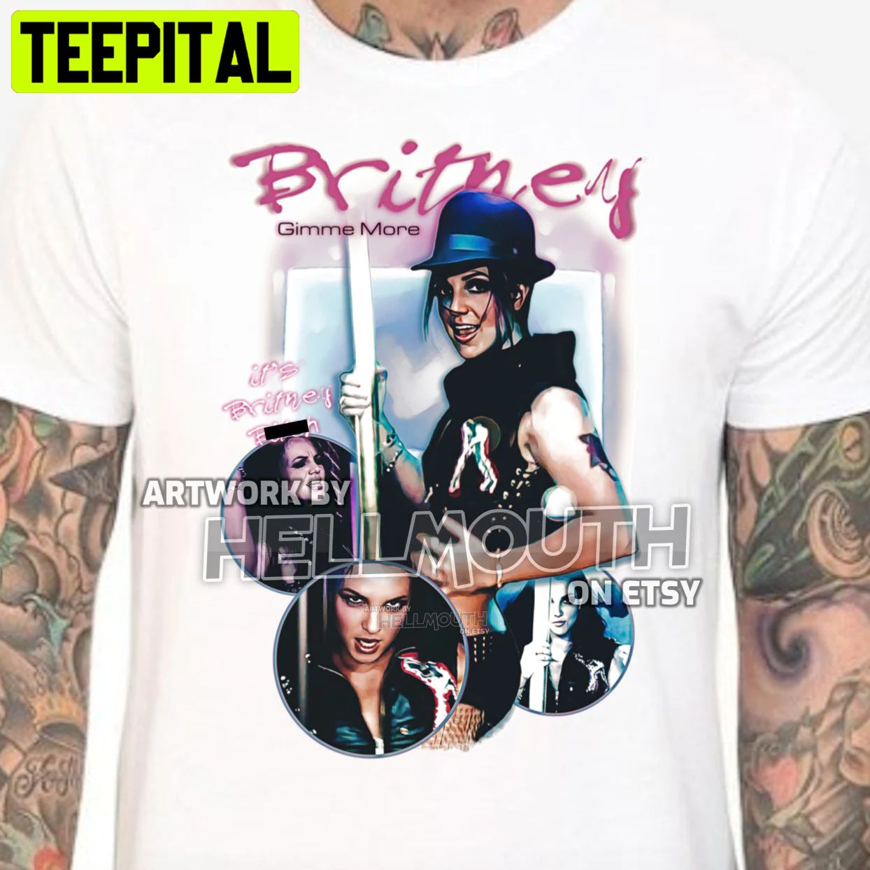 Britney Spears Gimme More Retro Blackout Era Art Halloween Trending Unsiex T-Shirt Britney Spears Gimme More Retro Blackout Era Art Halloween Trending Unsiex T-Shirt
