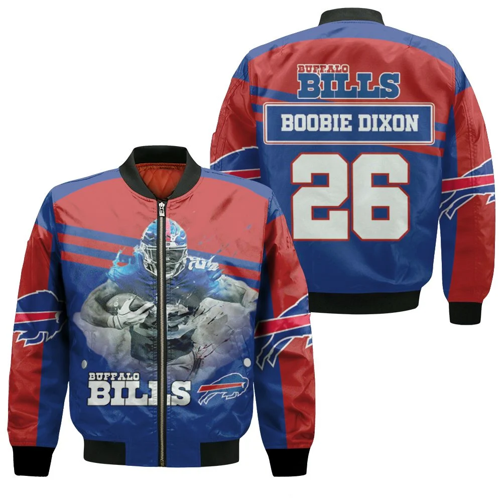 Buffalo Bills 26 Boobie Dixon Afc East Champs Bomber Jacket Buffalo Bills 26 Boobie Dixon Afc East Champs Bomber Jacket