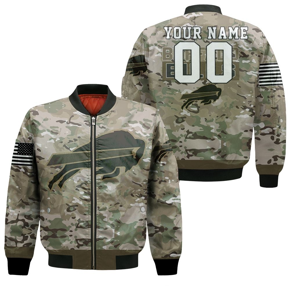 Buffalo Bills Camo Pattern 3d Personalized Bomber Jacket Buffalo Bills Camo Pattern 3d Personalized Bomber Jacket