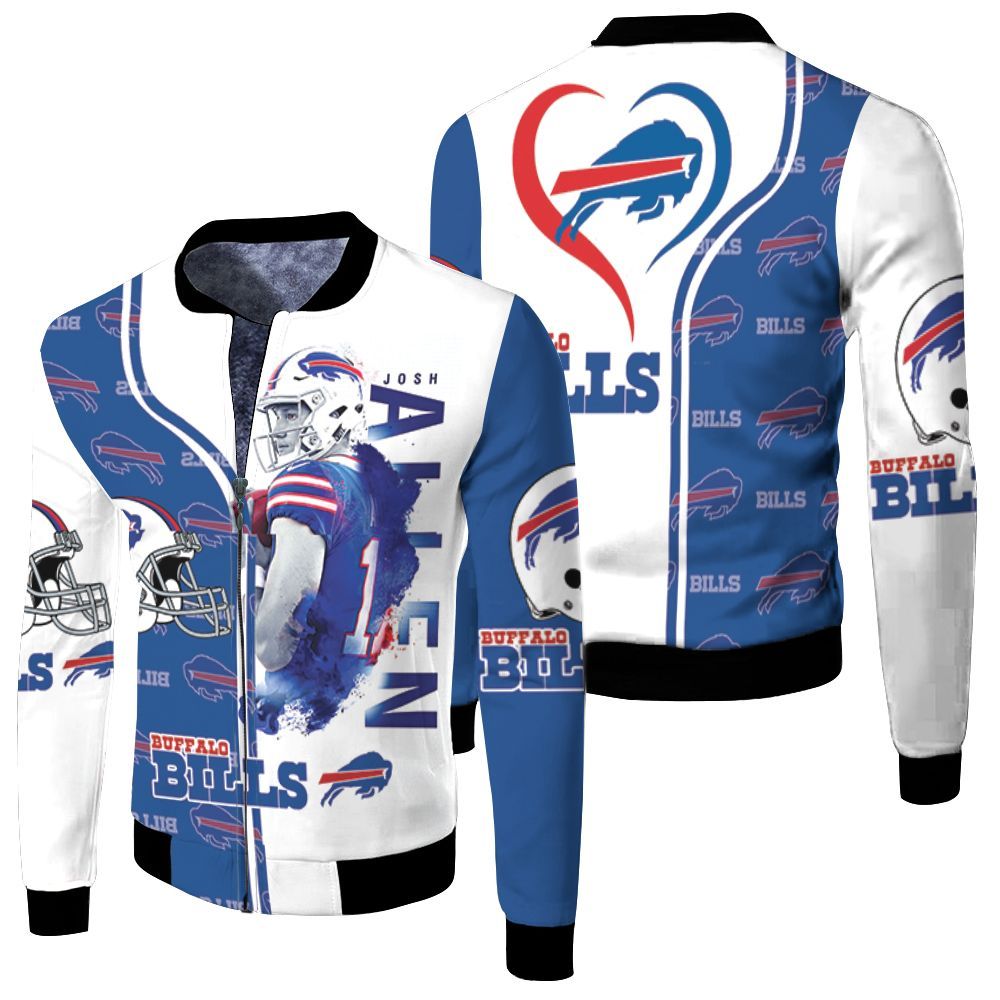 Buffalo Bills John Allen 2020 Afc East Champions Fleece Bomber Jacket Buffalo Bills John Allen 2020 Afc East Champions Fleece Bomber Jacket