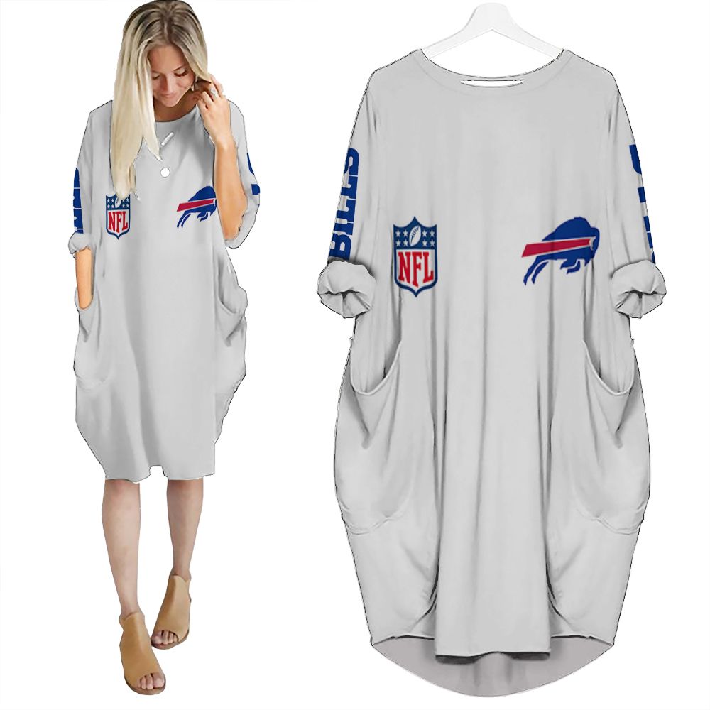 Buffalo Bills Nfl Bomber Jacket 3d Jersey Batwing Pocket Dress Buffalo Bills Nfl Bomber Jacket 3d Jersey Batwing Pocket Dress