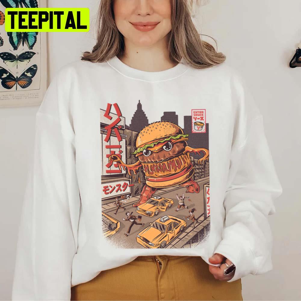 Burgerzilla Funny Fastfood Design Burger Unisex T-Shirt Burgerzilla Funny Fastfood Design Burger Unisex T-Shirt