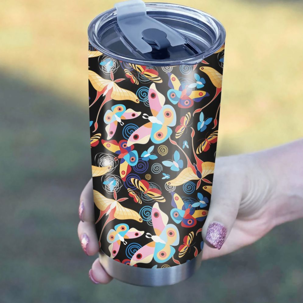 Butterfly Pattern Stainless Steel Cup Butterfly Pattern Stainless Steel Cup