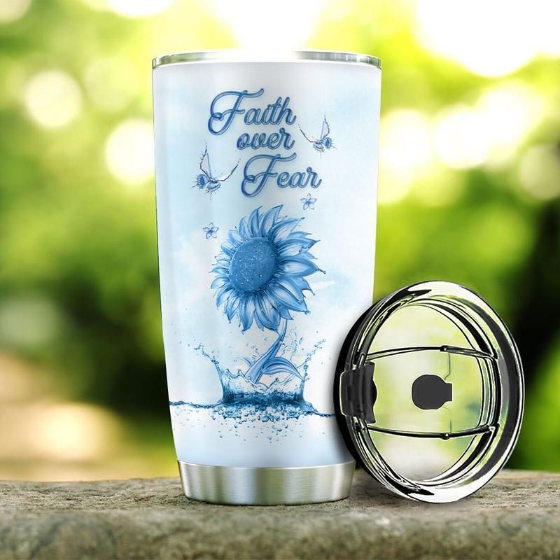 Butterfly Sunflower Faith Stainless Steel Cup Butterfly Sunflower Faith Stainless Steel Cup