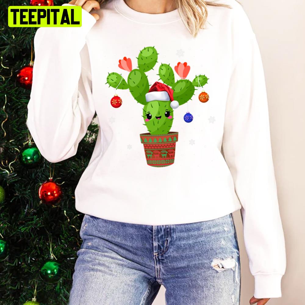 Cactus Christmas Tree Santa Xmas Succulent Plant Lovers Unisex Sweatshirt Cactus Christmas Tree Santa Xmas Succulent Plant Lovers Unisex Sweatshirt