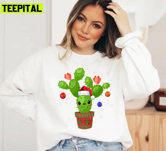 Cactus Christmas Tree Santa Xmas Succulent Plant Lovers Unisex Sweatshirt Cactus Christmas Tree Santa Xmas Succulent Plant Lovers Unisex Sweatshirt