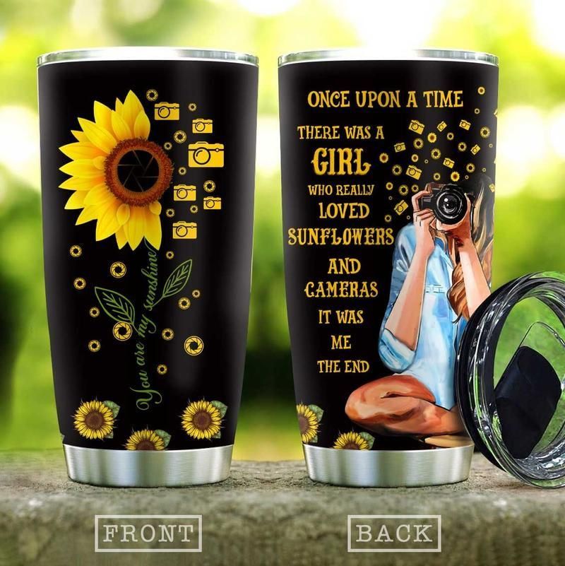 Camera Sunflower Stainless Steel Cup Camera Sunflower Stainless Steel Cup