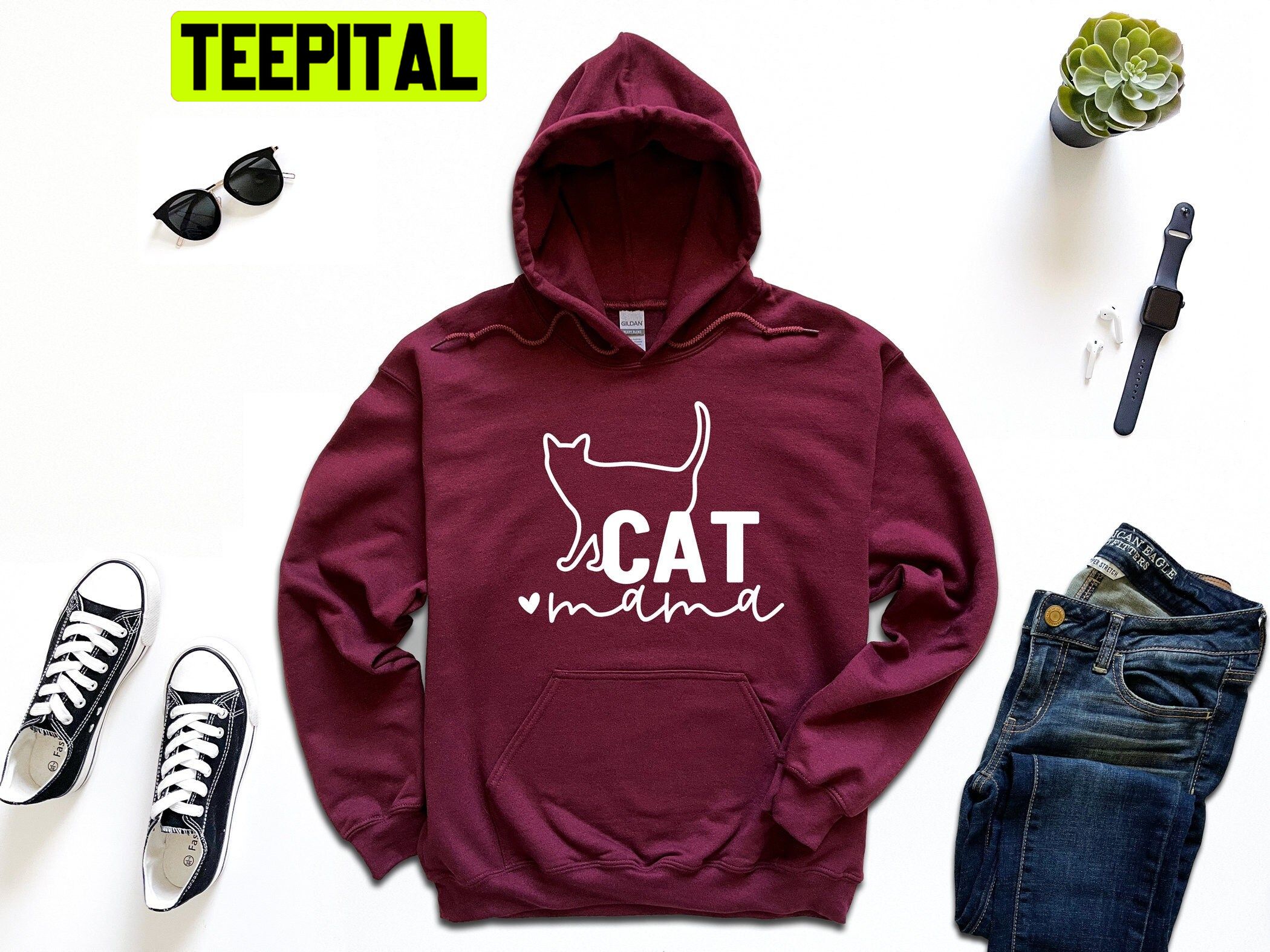 Cat Mama Cat Lover Trending Unisex Hoodie Cat Mama Cat Lover Trending Unisex Hoodie