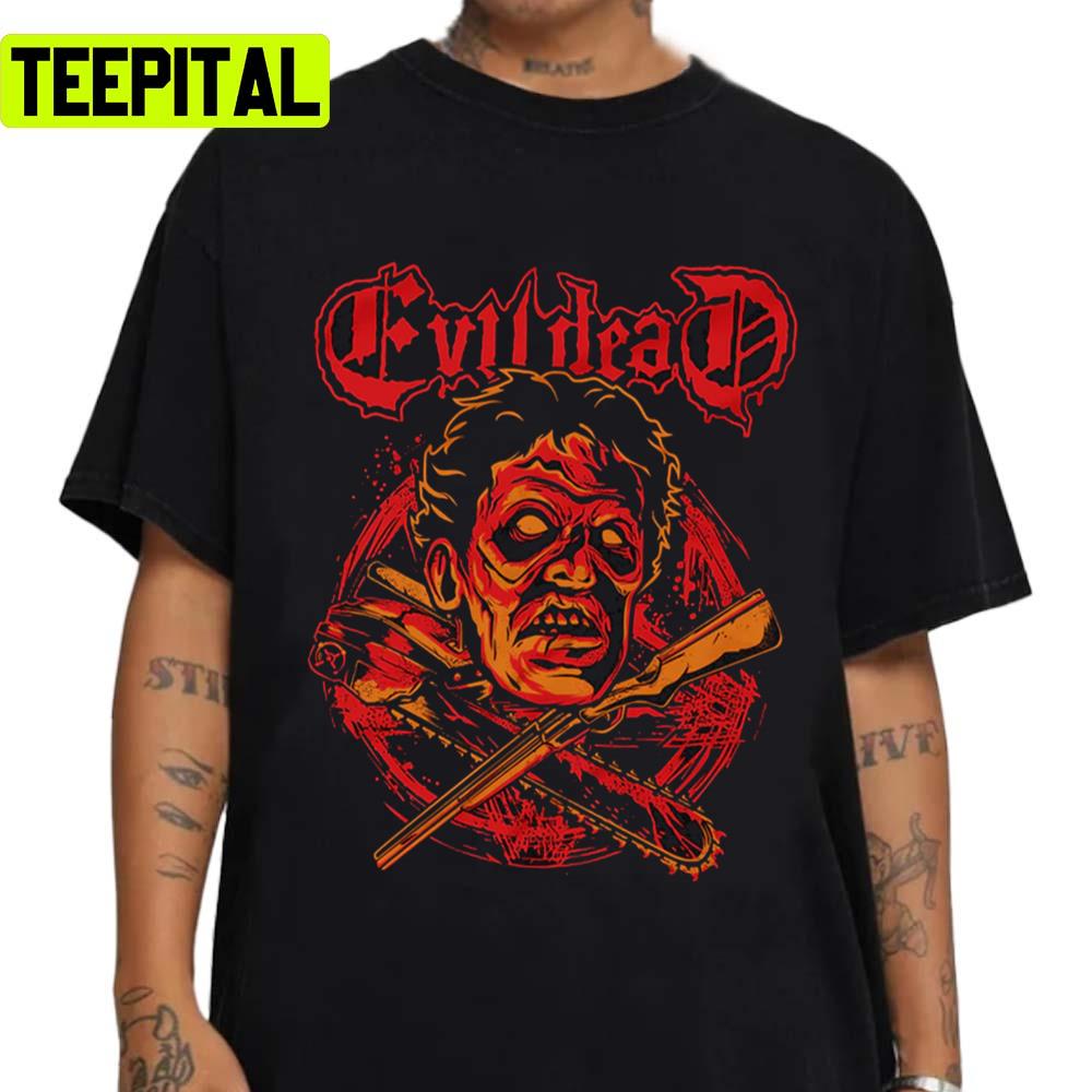 Chainsaw And Gun Evil Dead Unisex Sweatshirt Chainsaw And Gun Evil Dead Unisex Sweatshirt