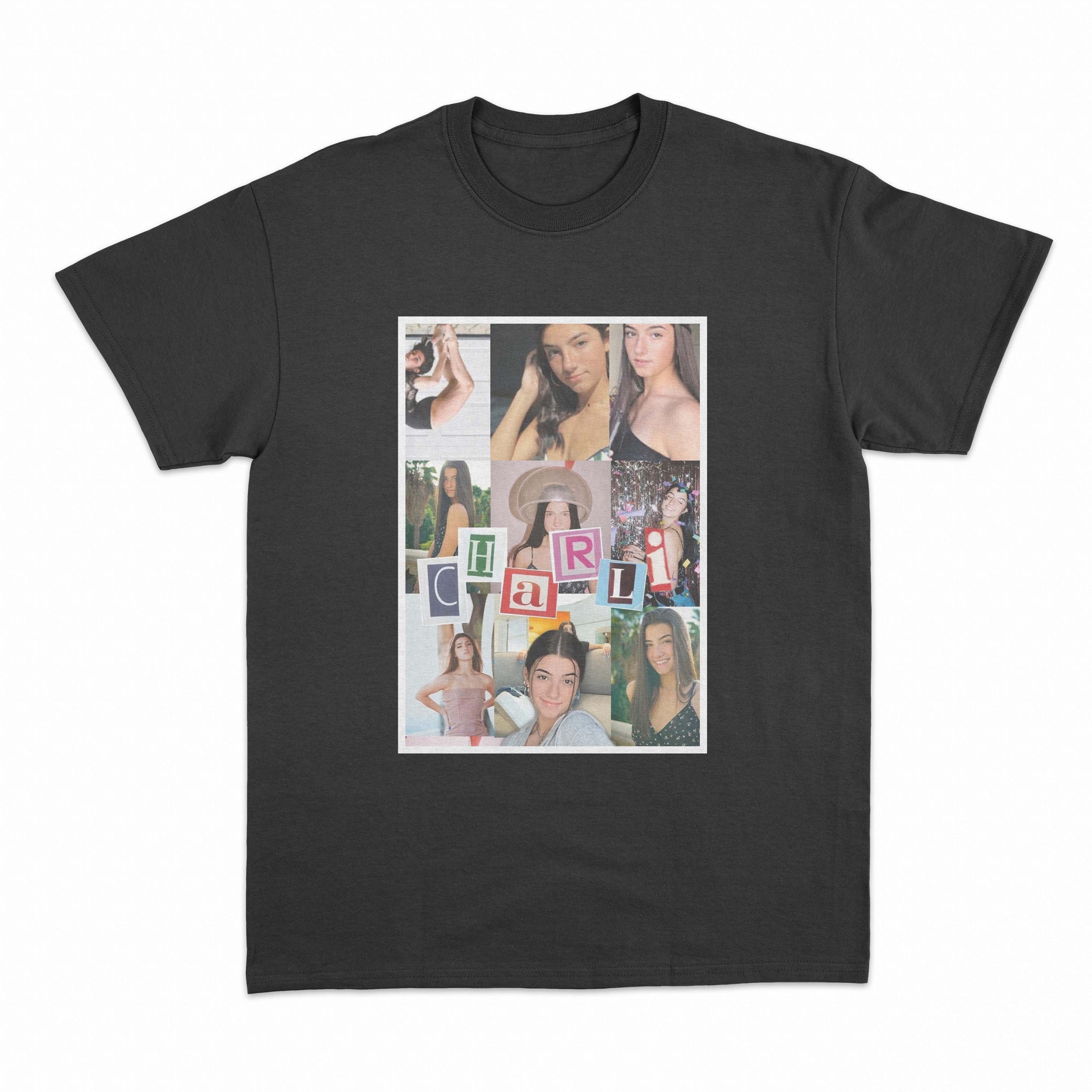 Charlie D'amelio Collage Retro Illustration Unisex T-Shirt Charlie D'amelio Collage Retro Illustration Unisex T-Shirt