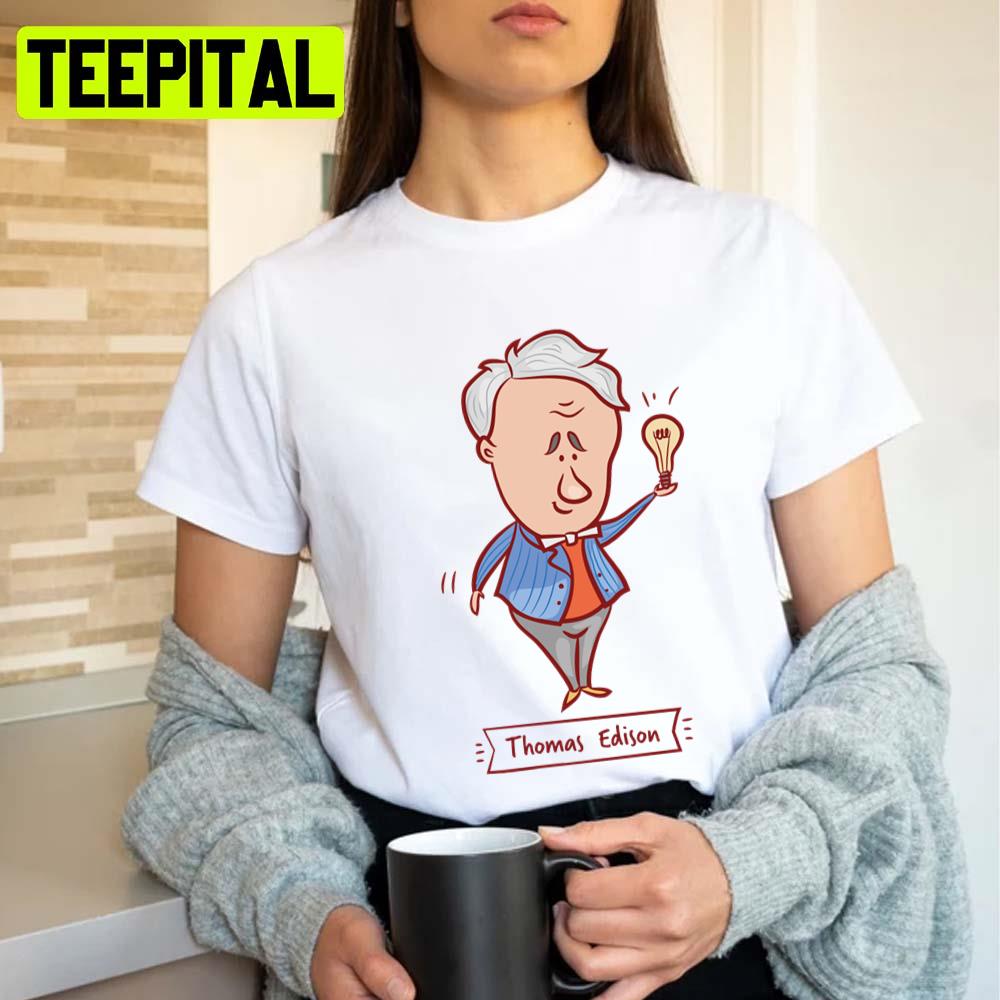 Chibi Art Light Bulbthomas Edison Unisex T-Shirt Chibi Art Light Bulbthomas Edison Unisex T-Shirt