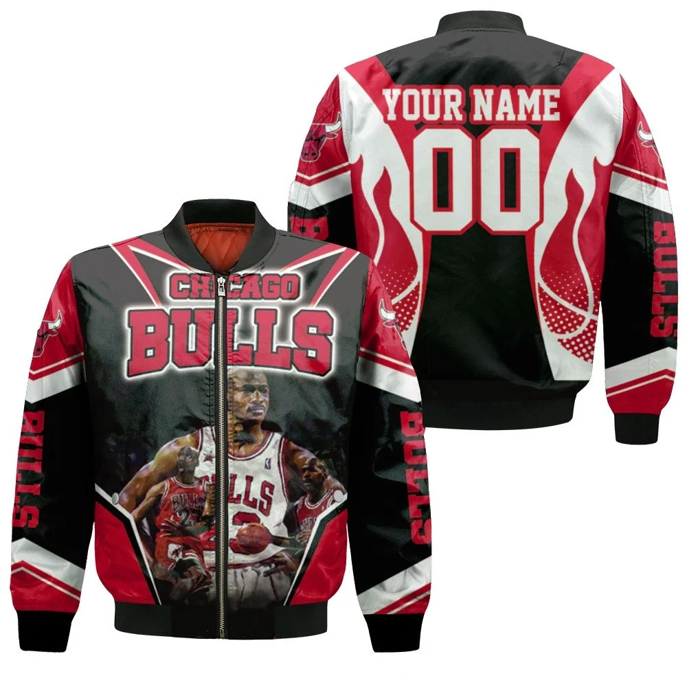 Chicago Bulls Michael Jordan Legendary Personalized Bomber Jacket Chicago Bulls Michael Jordan Legendary Personalized Bomber Jacket