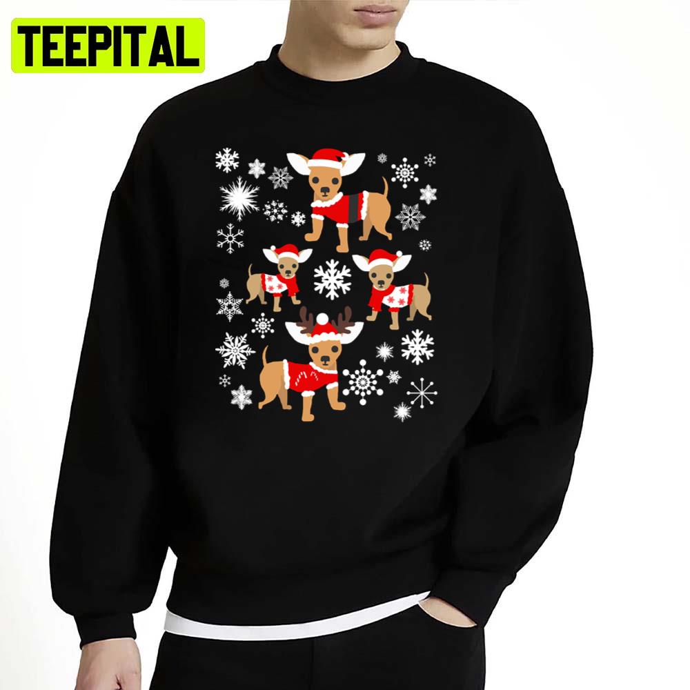 Chihuahua Cosplay Reindeer Christmas Unisex Sweatshirt Chihuahua Cosplay Reindeer Christmas Unisex Sweatshirt