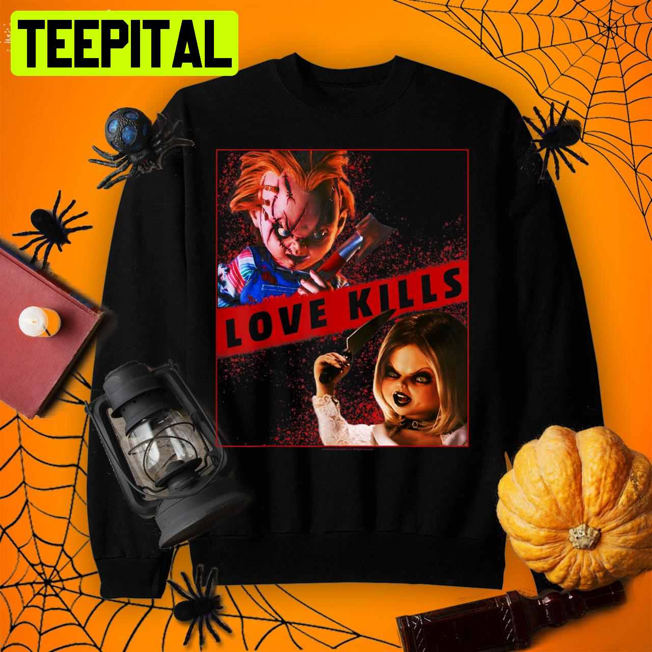 Child's Play Child's Play Chucky And Tiffany Love Kills Cool Halloween Shirt Child's Play Child's Play Chucky And Tiffany Love Kills Cool Halloween Shirt