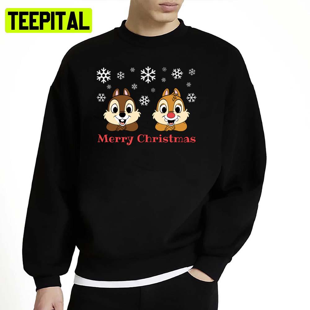 Chip And Dale Merry Christmas Greetings Unisex Sweatshirt Chip And Dale Merry Christmas Greetings Unisex Sweatshirt
