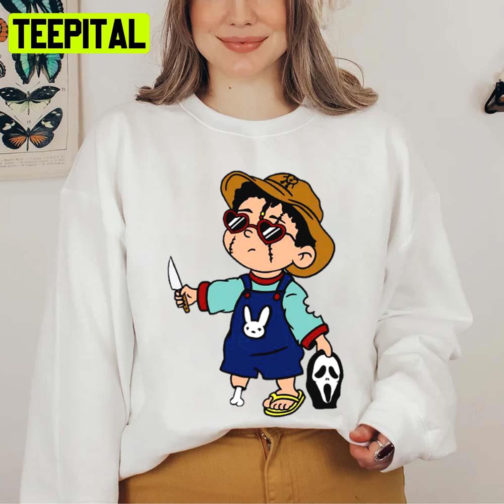 Chunky Un Sin Ti Bad Bunny Kid Halloween Unisex Sweatshirt Chunky Un Sin Ti Bad Bunny Kid Halloween Unisex Sweatshirt