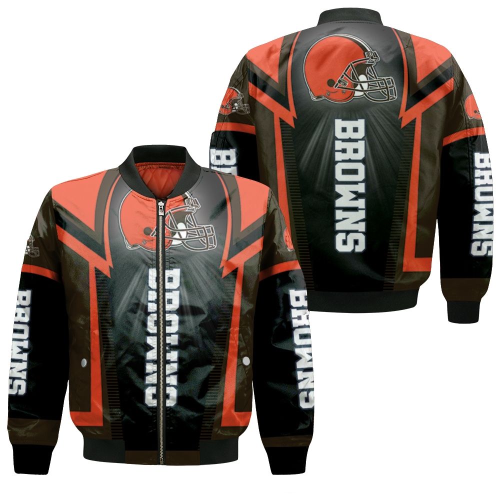 Cleveland Browns For Fans Bomber Jacket Cleveland Browns For Fans Bomber Jacket