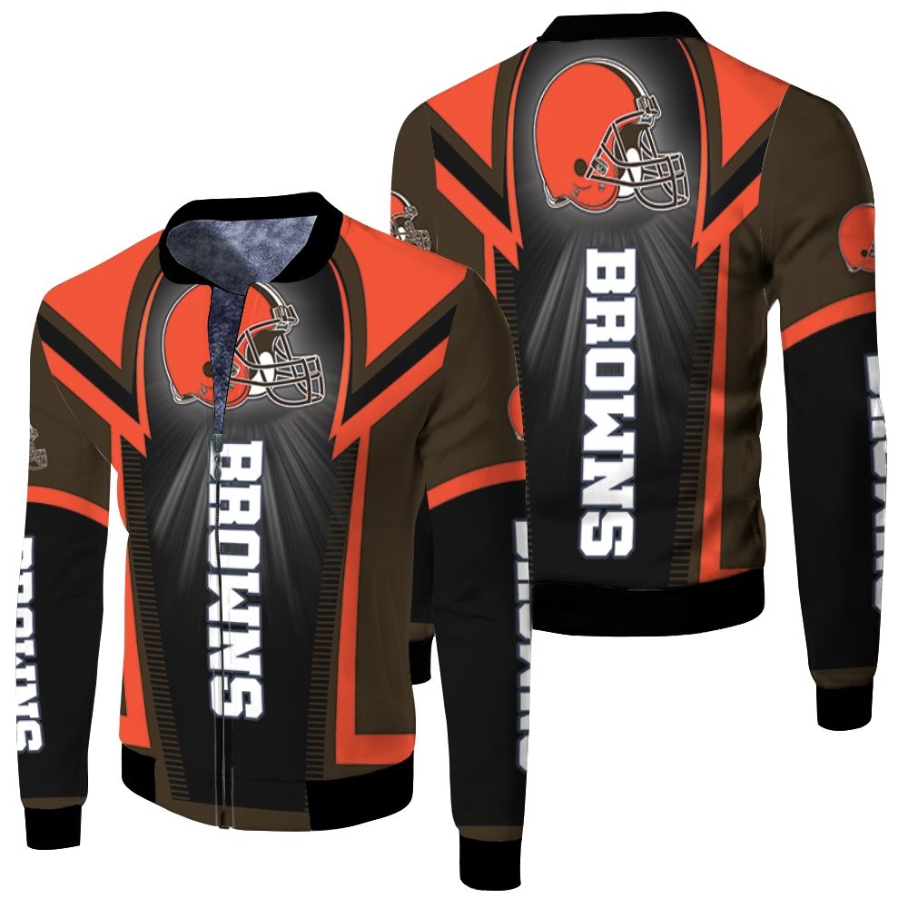 Cleveland Browns For Fans Fleece Bomber Jacket Cleveland Browns For Fans Fleece Bomber Jacket