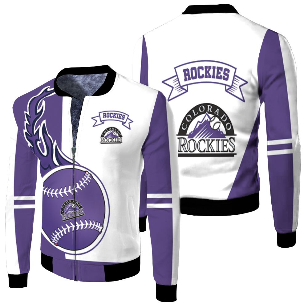 Colorado Rockies 3d Fleece Bomber Jacket Colorado Rockies 3d Fleece Bomber Jacket