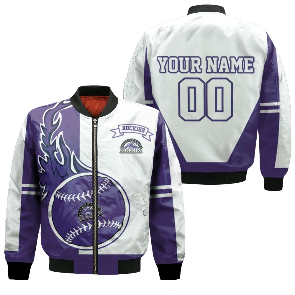 Colorado Rockies 3d Personalized Bomber Jacket Colorado Rockies 3d Personalized Bomber Jacket