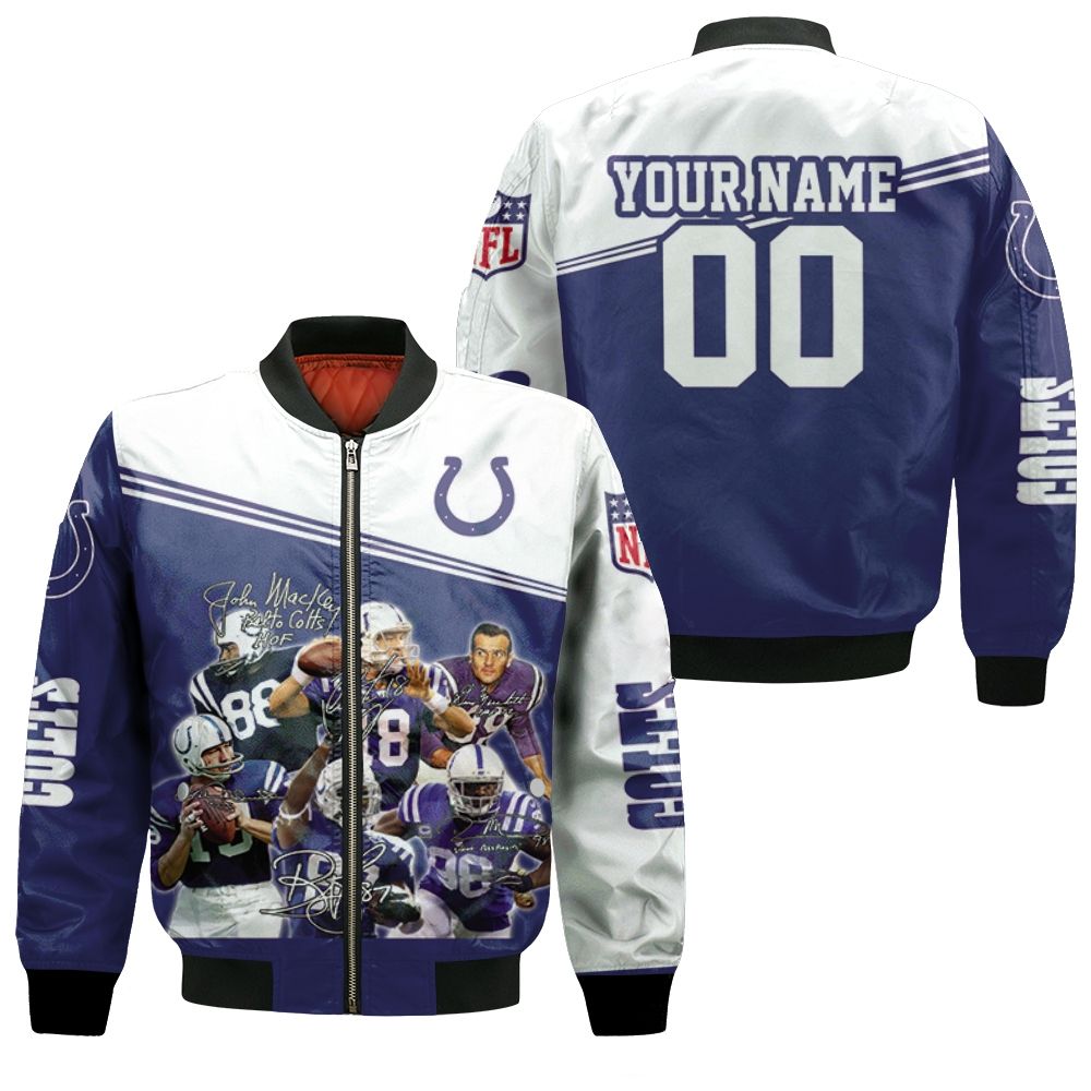 Colts 3d Personalized Bomber Jacket Colts 3d Personalized Bomber Jacket