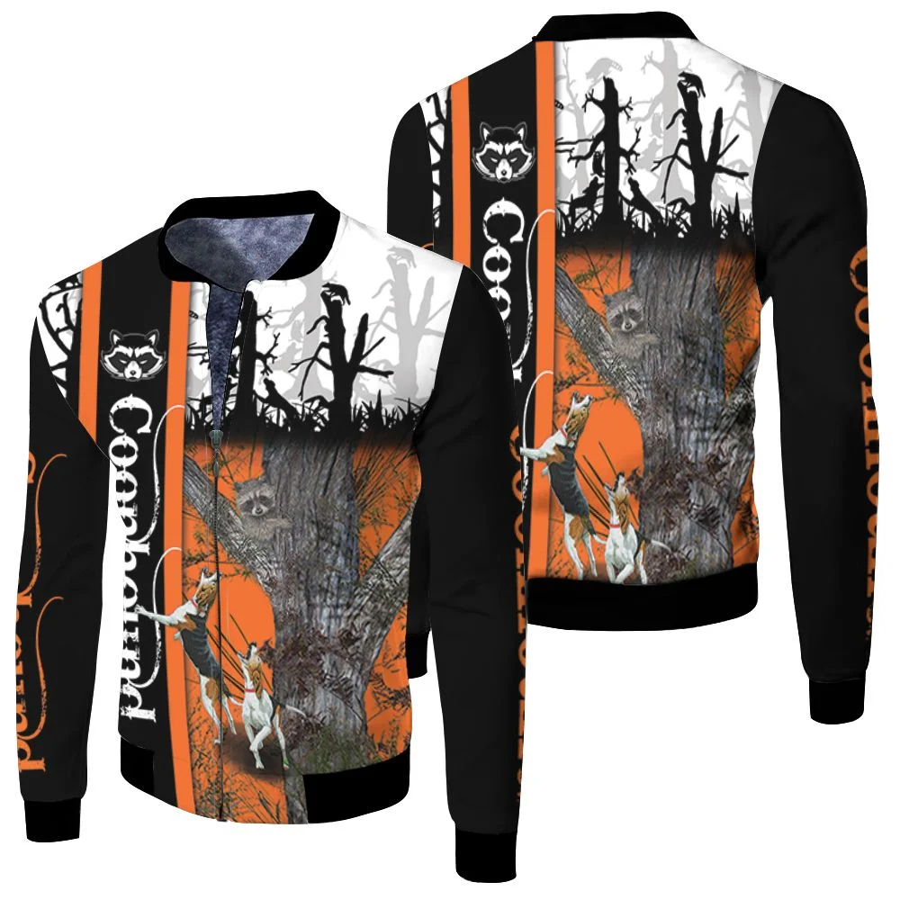 Coonhound Hunting Dog 3d Jersey Fleece Bomber Jacket Coonhound Hunting Dog 3d Jersey Fleece Bomber Jacket