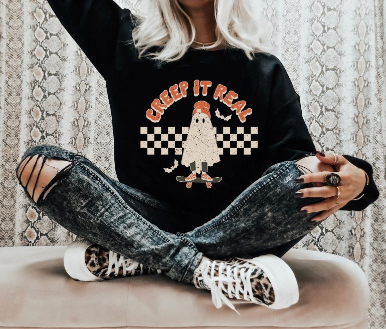 Creep It Real Halloween Sweatshirt Creep It Real Halloween Sweatshirt