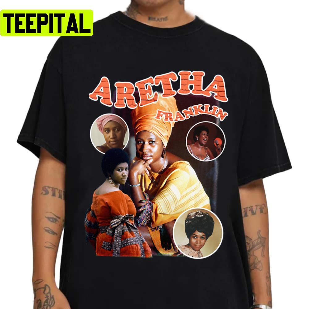 Custom Aretha Franklin Portrait Design Unisex Sweatshirt Custom Aretha Franklin Portrait Design Unisex Sweatshirt