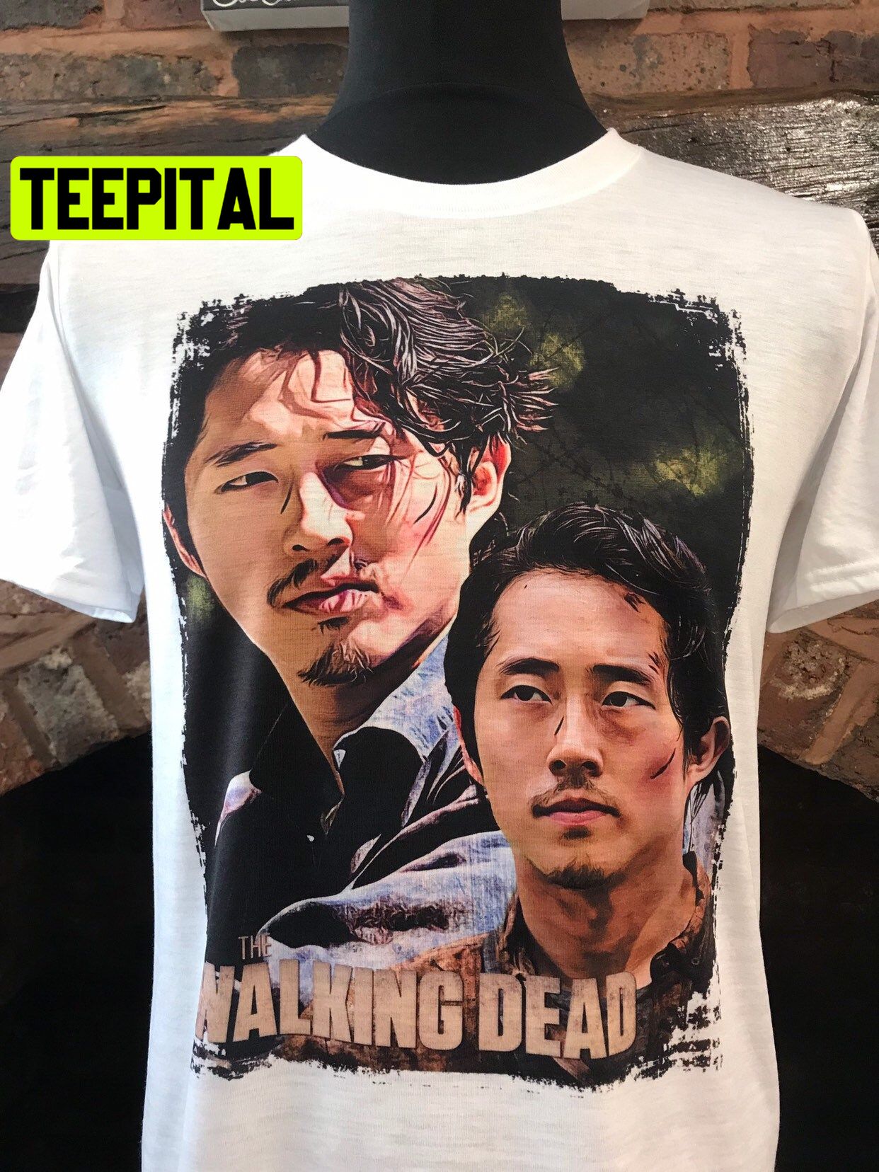 Custom Made Glenn From The Walking Dead Steven Yuen Halloween Trending Unsiex T-Shirt Custom Made Glenn From The Walking Dead Steven Yuen Halloween Trending Unsiex T-Shirt
