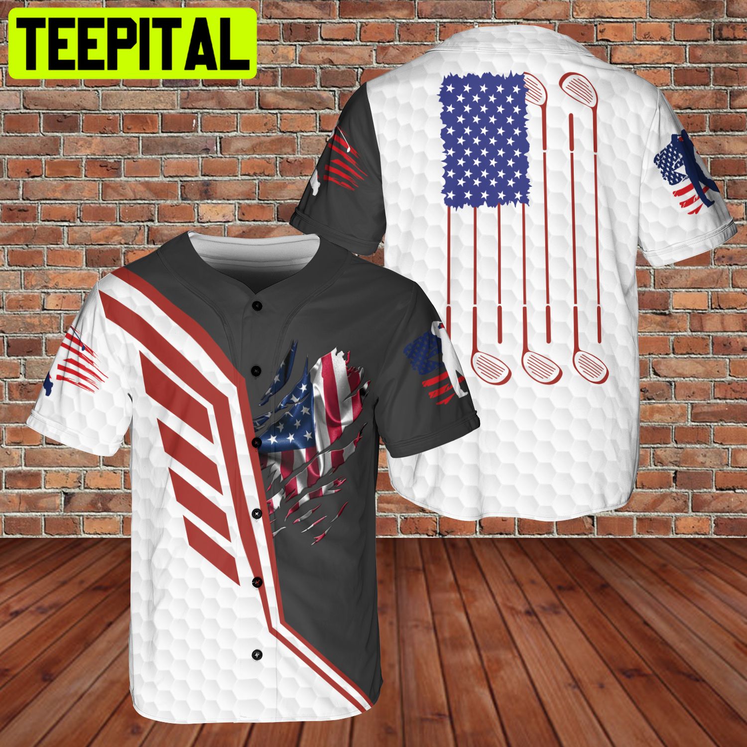 Custom Name American Eagle Patriot Golf United States US Flag 3D BaseBall Jersey Custom Name American Eagle Patriot Golf United States US Flag 3D BaseBall Jersey