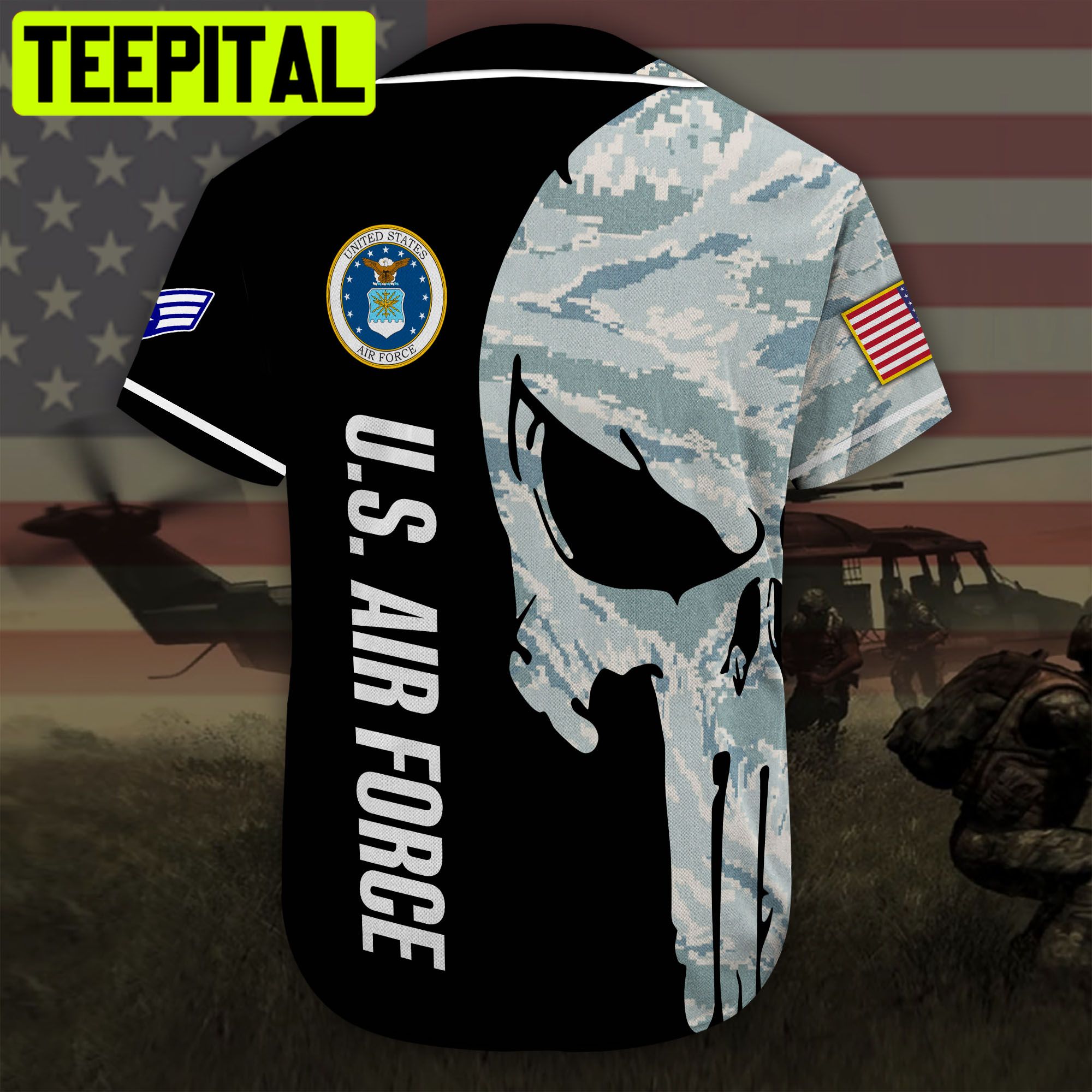 Custom Name Baseball Jersey United States Air Force All Over Printed Trending Baseball Jersey Custom Name Baseball Jersey United States Air Force All Over Printed Trending Baseball Jersey