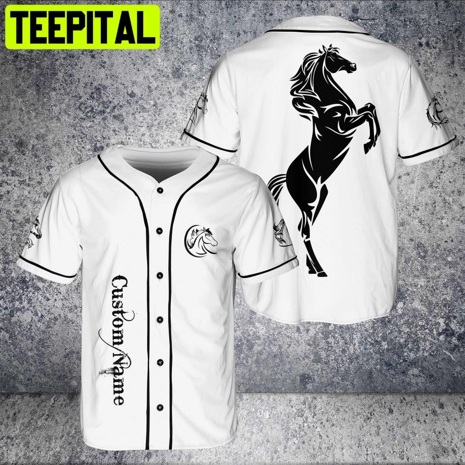 Custom Name Best Horse Animal Racing Lover 3D BaseBall Jersey Custom Name Best Horse Animal Racing Lover 3D BaseBall Jersey