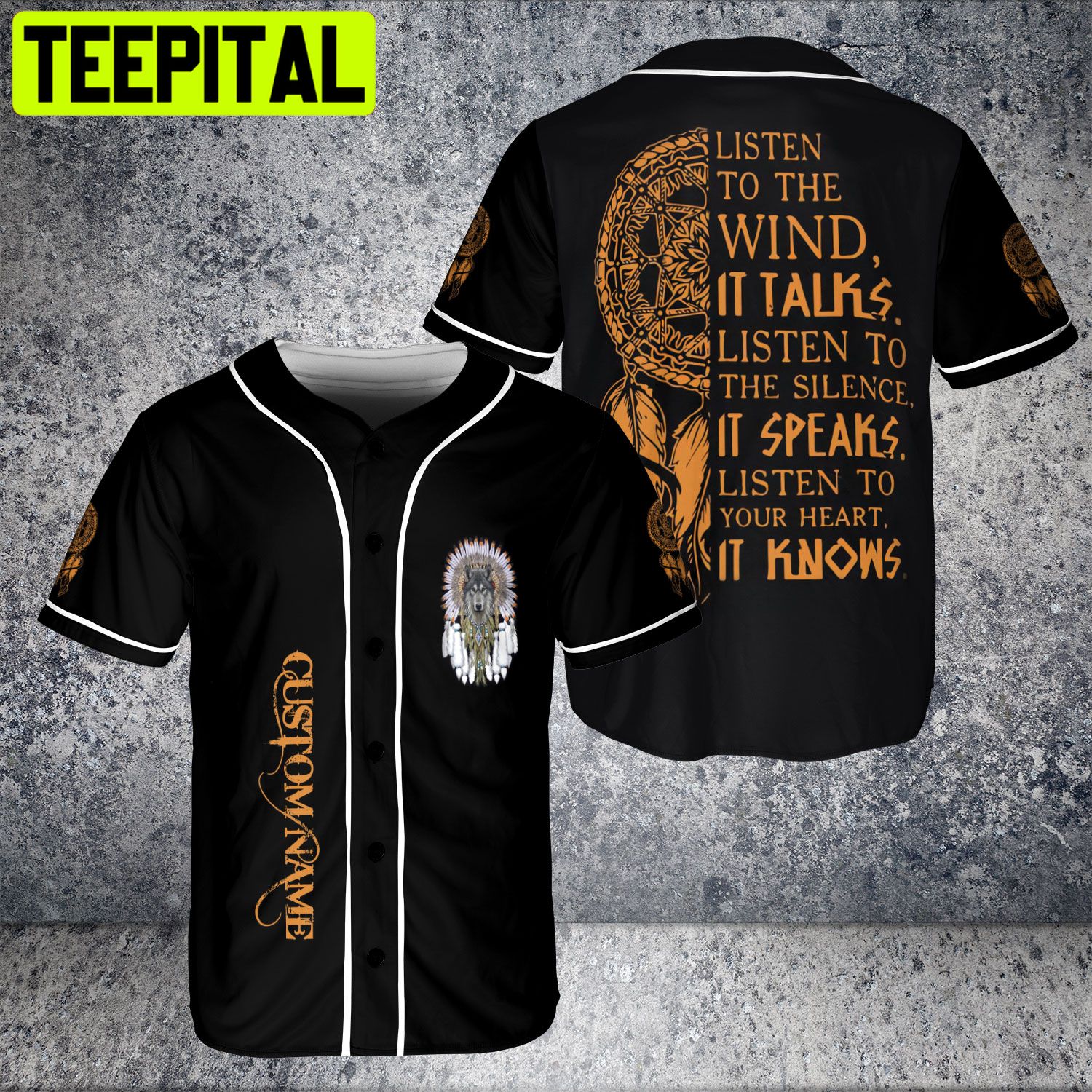 Custom Name Native American Headdress Wolf Cherokee Pride Tribe Baseball Jersey Custom Name Native American Headdress Wolf Cherokee Pride Tribe Baseball Jersey