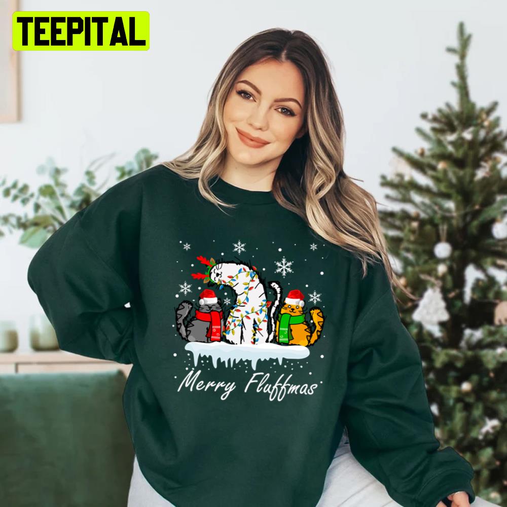 Cute Art For Xmas Eve Merry Fluffmas Unisex Sweatshirt Cute Art For Xmas Eve Merry Fluffmas Unisex Sweatshirt