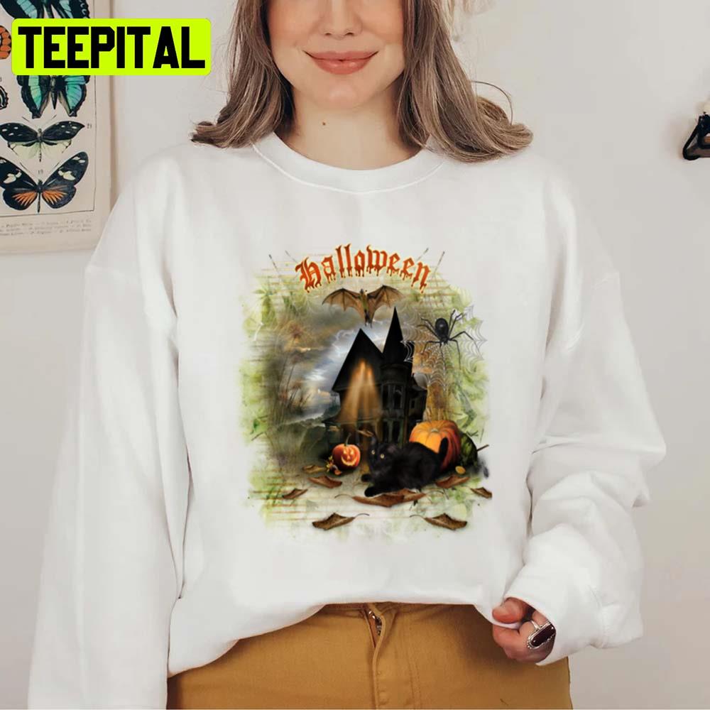 Cute Cat Halloween Cat Unisex Sweatshirt Cute Cat Halloween Cat Unisex Sweatshirt