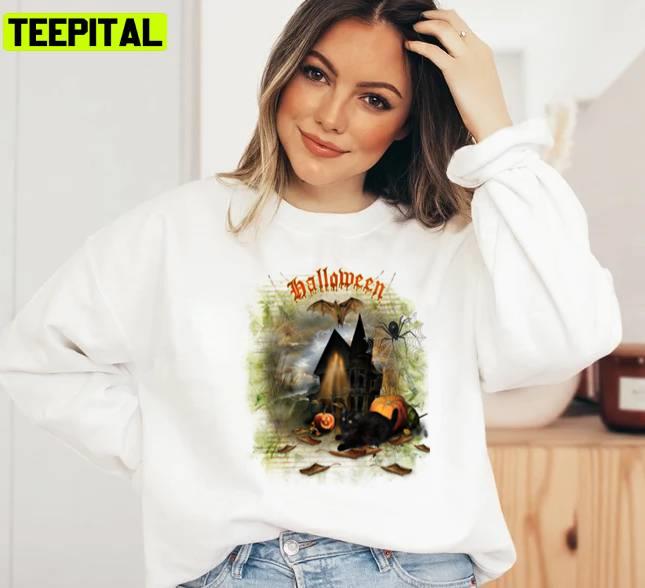 Cute Cat Halloween Cat Unisex Sweatshirt Cute Cat Halloween Cat Unisex Sweatshirt