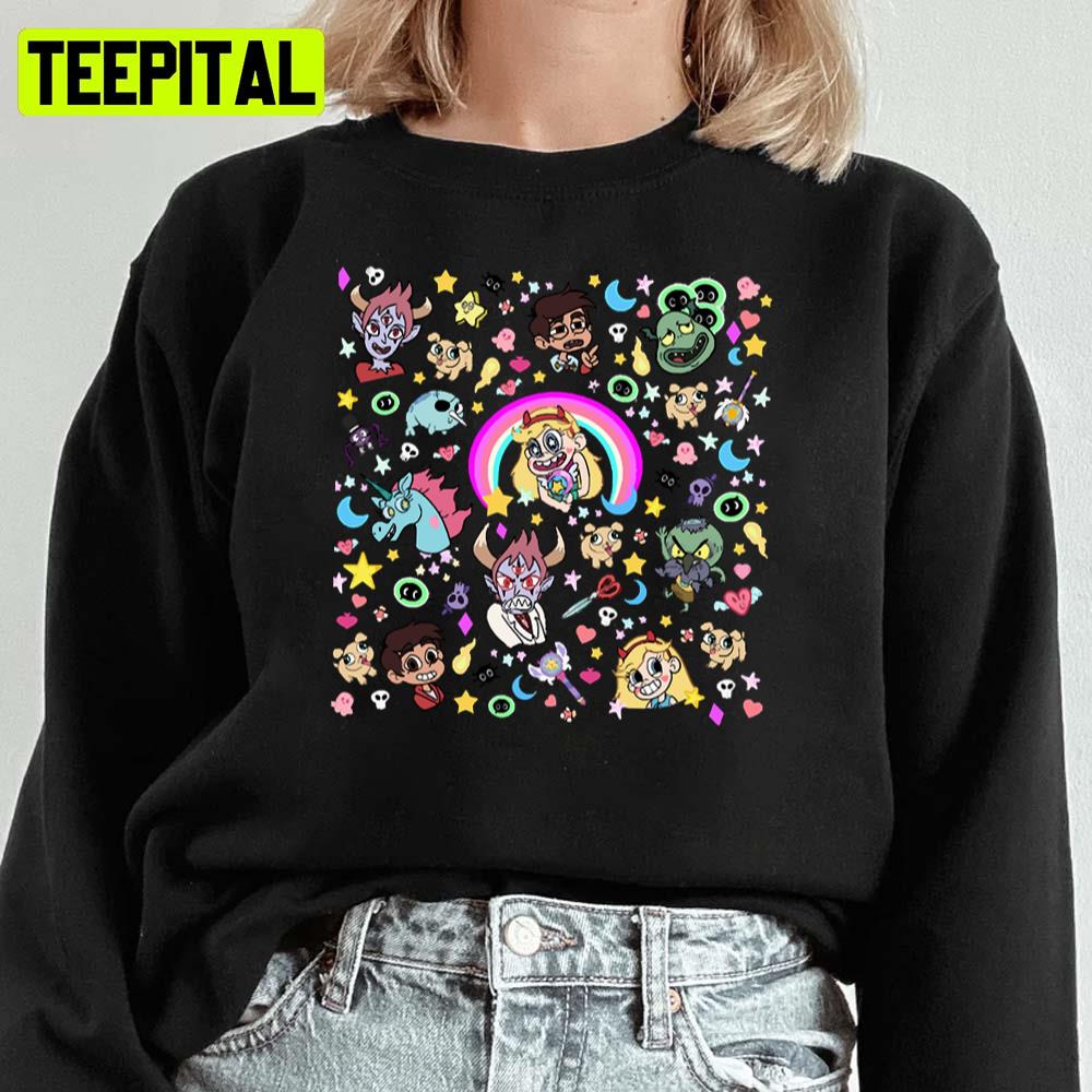 Cute Design Of Cartoon Star Vs The Forces Of Evil Unisex Sweatshirt Cute Design Of Cartoon Star Vs The Forces Of Evil Unisex Sweatshirt