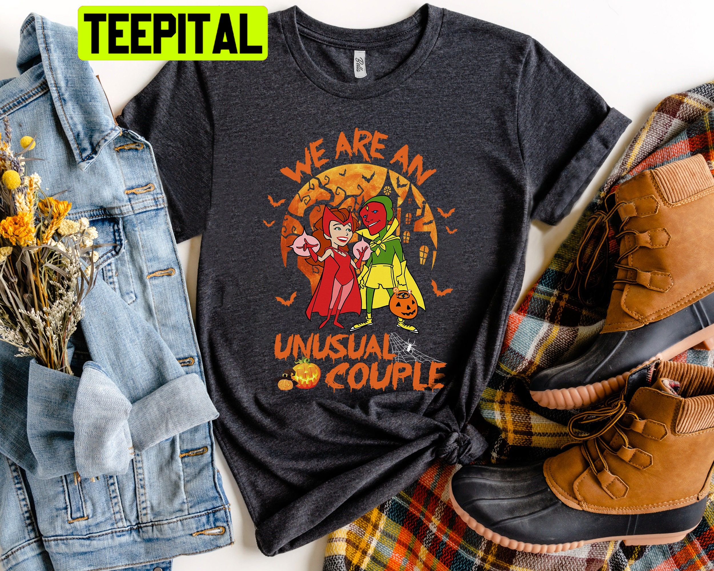 Cute Marvel Wandavision Halloween We Are An Unusual Couple Trending Unisex Shirt Cute Marvel Wandavision Halloween We Are An Unusual Couple Trending Unisex Shirt