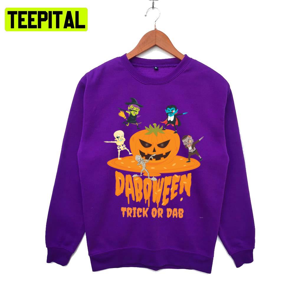 Daboween Trick Or Dab Halloween Illustration Hoodie Daboween Trick Or Dab Halloween Illustration Hoodie